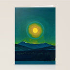 Winter Moonlight Mountain Landscape by Rockwell Kent Appalachian Stationery Card Gallery Image 2