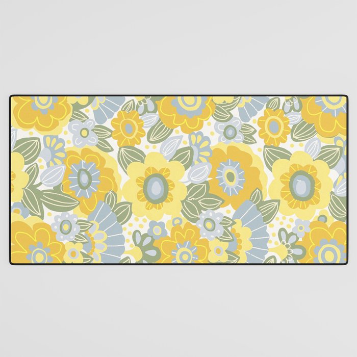 Dalia Yellow Desk Mat Gallery Image 3