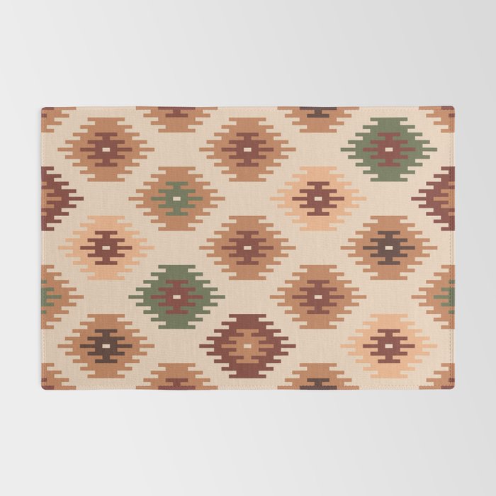 Southwest native Aztec diamonds kilim Rug Gallery Image 2