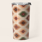 Southwest native Aztec diamonds kilim Travel Mug Gallery Image 2