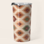 Southwest native Aztec diamonds kilim Travel Mug Gallery Image 3