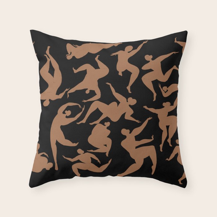Dancing Silhouette Throw Pillow Gallery Image 1