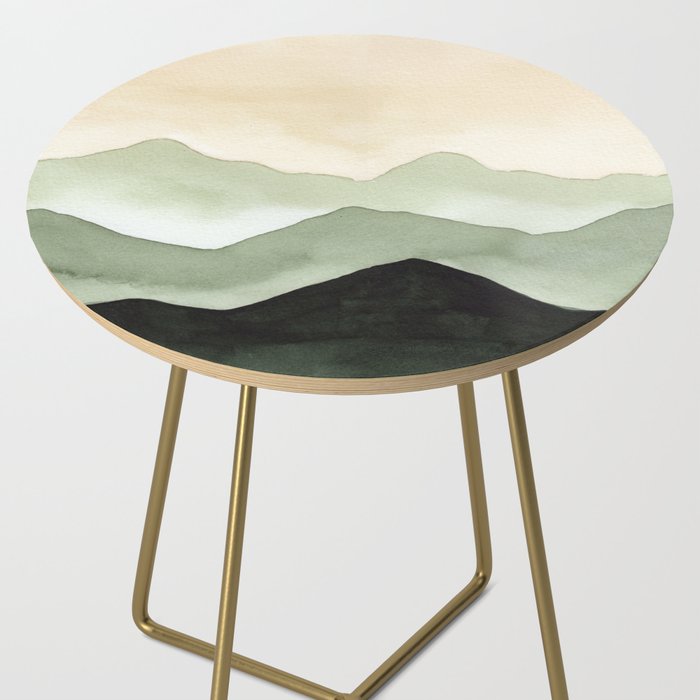 Green Beige Mountains Side Table Gallery Image 2