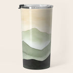 Green Beige Mountains Travel Mug Gallery Image 3