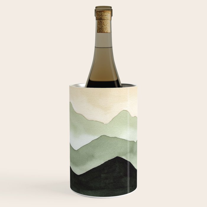 Green Beige Mountains Wine Chiller Gallery Image 1