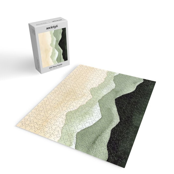 Green Beige Mountains Jigsaw Puzzle Gallery Image 2