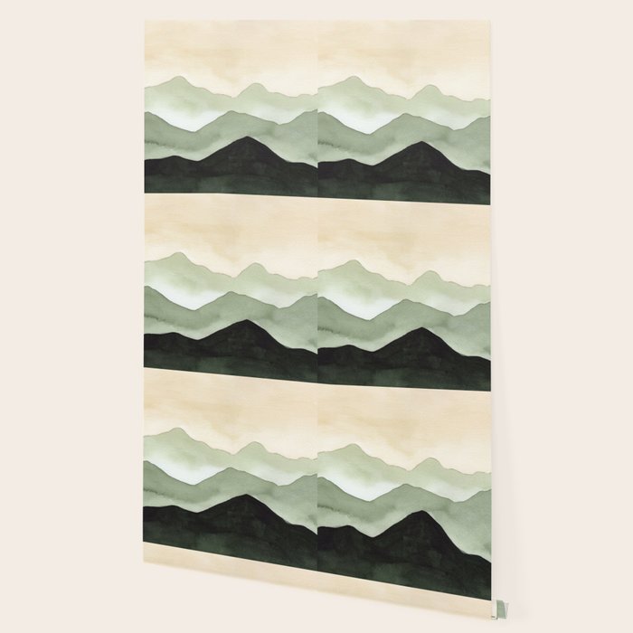 Green Beige Mountains Wallpaper Gallery Image 2