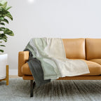 Green Beige Mountains Throw Blanket Gallery Image 1