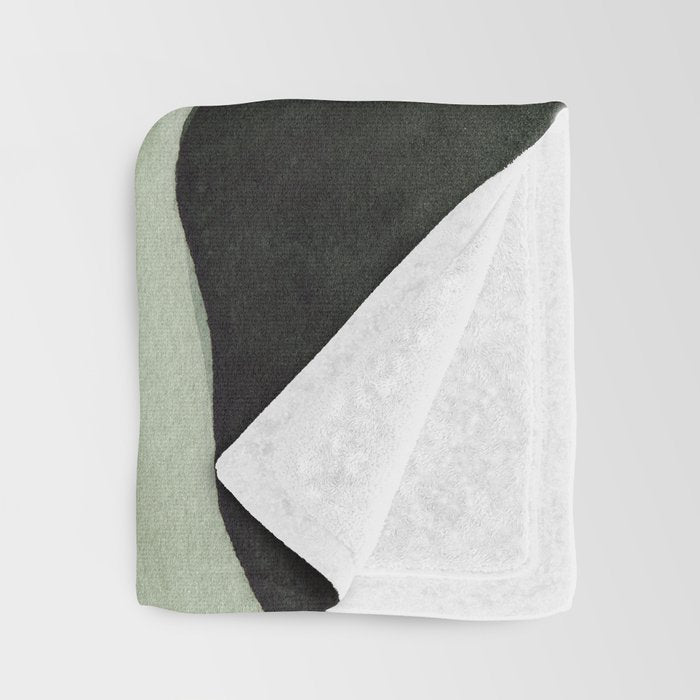 Green Beige Mountains Throw Blanket Gallery Image 3