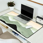 Green Beige Mountains Desk Mat Gallery Image 2