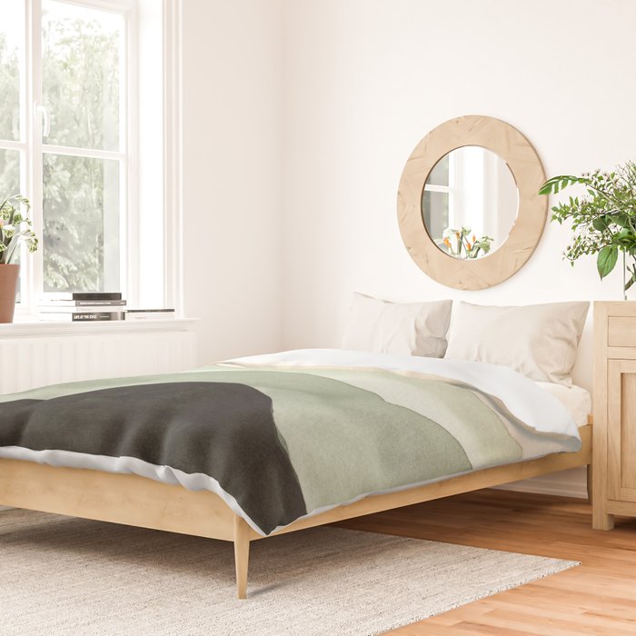 Green Beige Mountains Duvet Cover Gallery Image 2