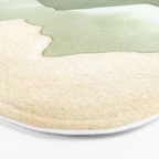 Green Beige Mountains Bath Mat Gallery Image 3