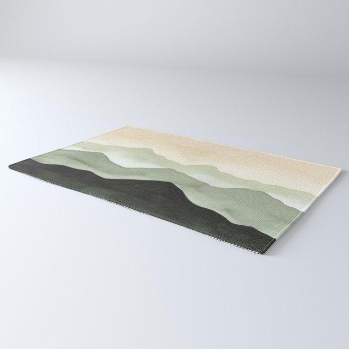 Green Beige Mountains Rug Gallery Image 3