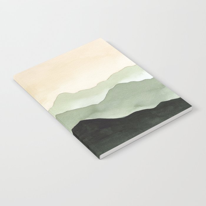 Green Beige Mountains Notebook Gallery Image 1