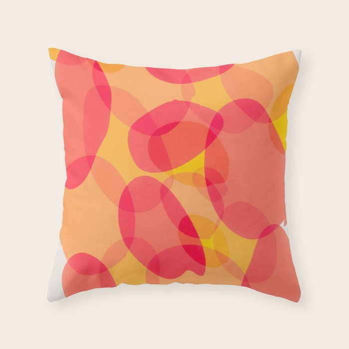 Soft Shapes Abstract #8 Throw Pillow Gallery Image 1