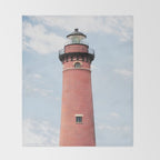 Red Lighthouse Throw Blanket Gallery Image 2