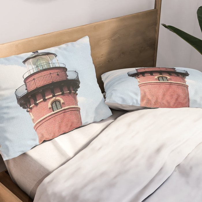 Red Lighthouse Pillow Sham Gallery Image 2