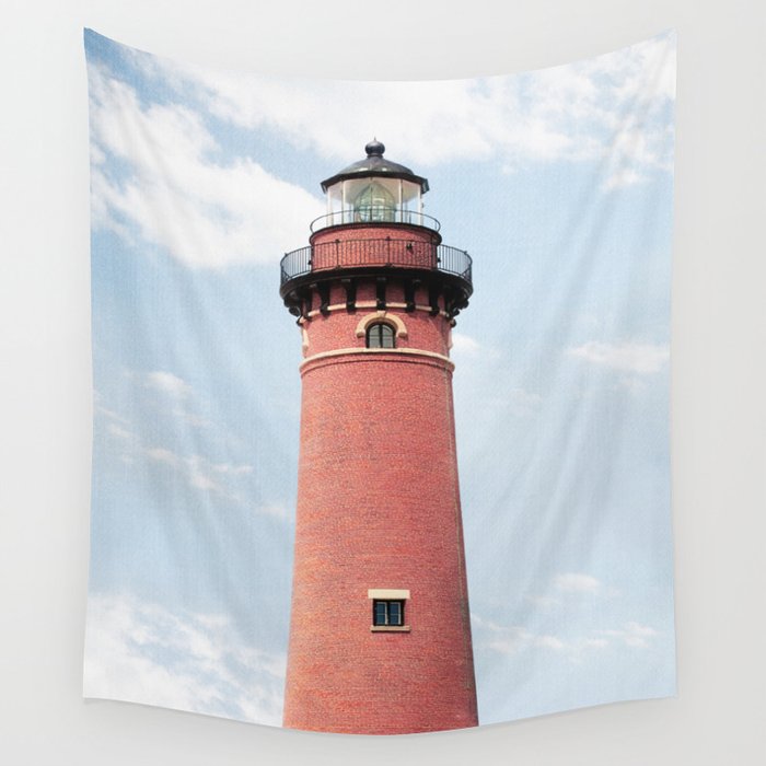 Red Lighthouse Wall Tapestry Gallery Image 1