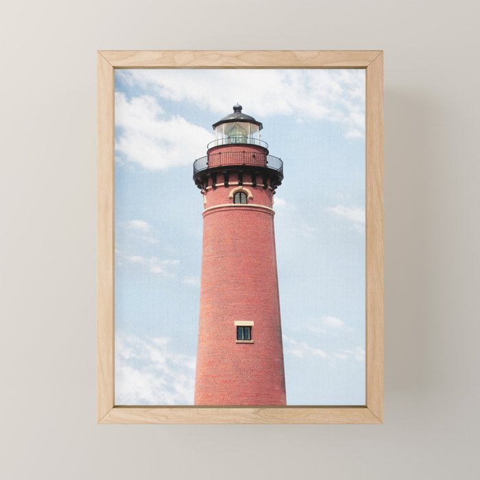 Red Lighthouse Mini Art Print Gallery Image 1