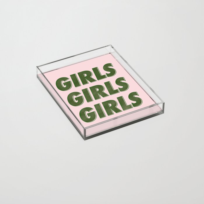 Girls Girls Girls - Green Acrylic Tray Gallery Image 2