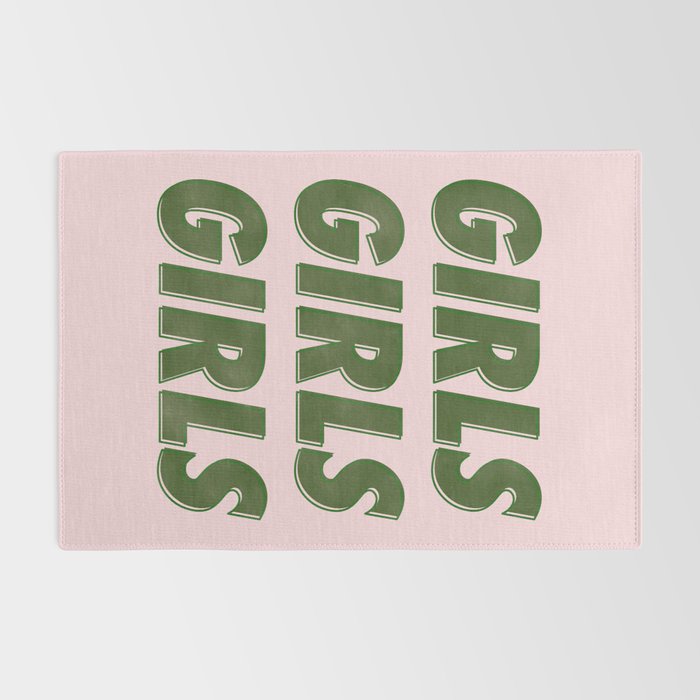 Girls Girls Girls - Green Rug Gallery Image 2