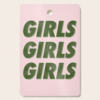 Girls Girls Girls - Green Cutting Board Gallery Image 1