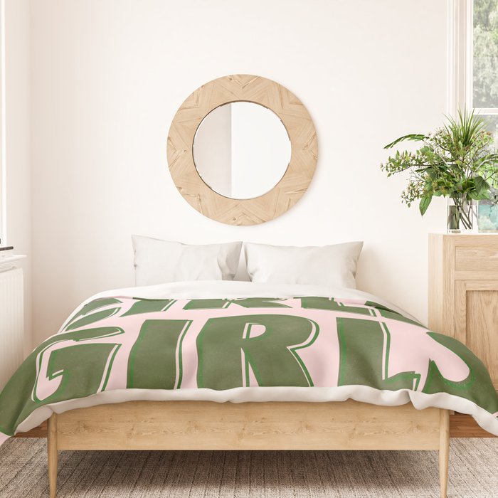 Girls Girls Girls - Green Duvet Cover Gallery Image 3