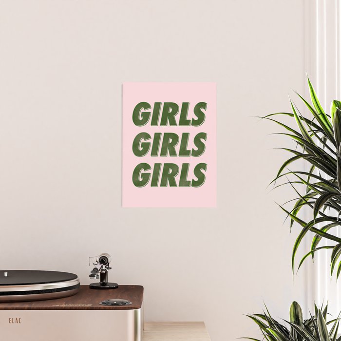Girls Girls Girls - Green Poster Gallery Image 2