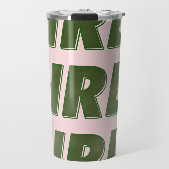 Girls Girls Girls - Green Travel Mug Gallery Image 1