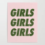 Girls Girls Girls - Green Poster Gallery Image 4