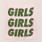 Girls Girls Girls - Green Wall Tapestry Gallery Image 4