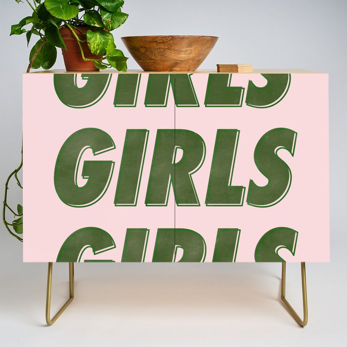 Girls Girls Girls - Green Credenza Gallery Image 1