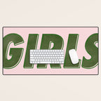 Girls Girls Girls - Green Desk Mat Gallery Image 1