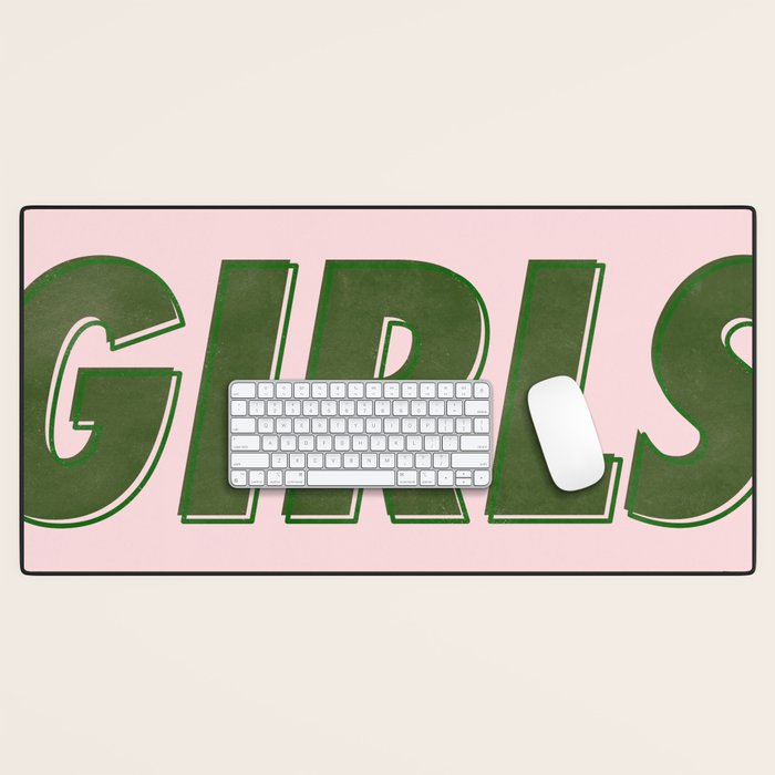 Girls Girls Girls - Green Desk Mat Gallery Image 1