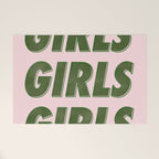 Girls Girls Girls - Green Welcome Mat Gallery Image 1