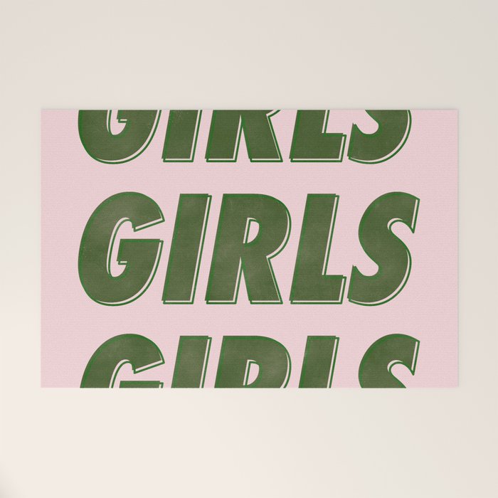 Girls Girls Girls - Green Welcome Mat Gallery Image 1