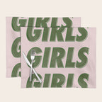 Girls Girls Girls - Green Placemat Gallery Image 1
