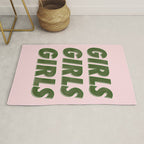 Girls Girls Girls - Green Rug Gallery Image 1