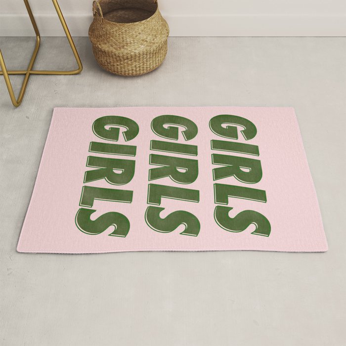 Girls Girls Girls - Green Rug Gallery Image 1