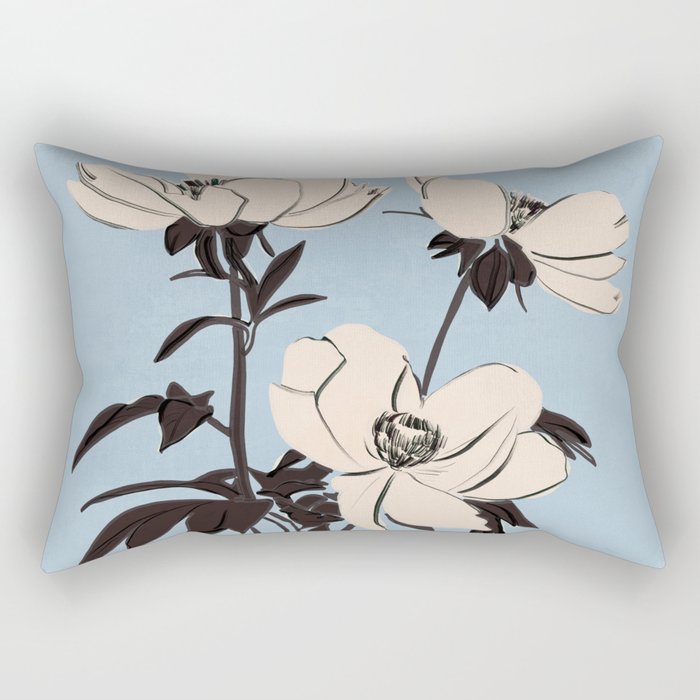 Modern Art Flowers 7 Rectangular Pillow Gallery Image 2