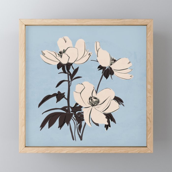 Modern Art Flowers 7 Mini Art Print Gallery Image 1