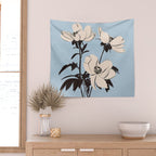 Modern Art Flowers 7 Wall Tapestry Gallery Image 2