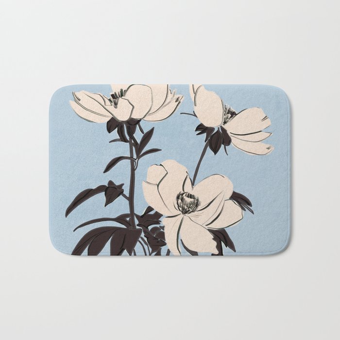 Modern Art Flowers 7 Bath Mat Gallery Image 1