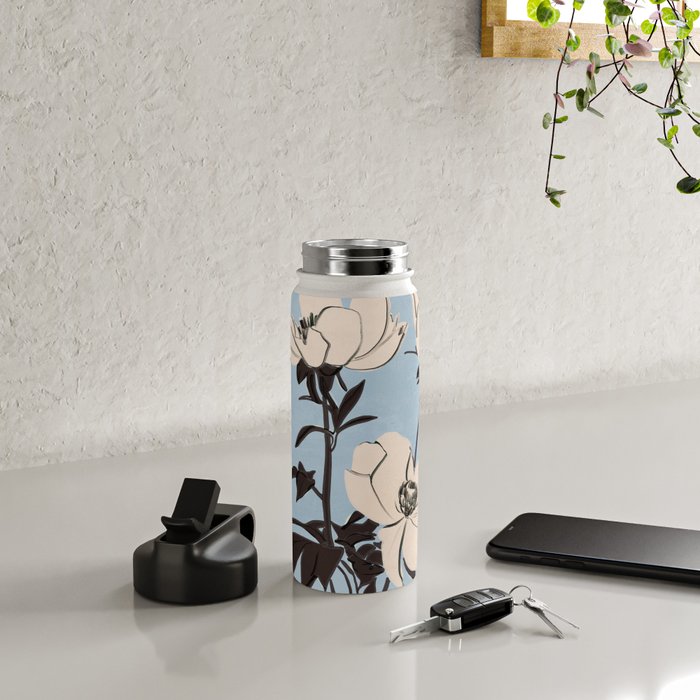 Modern Art Flowers 7 Water Bottle Gallery Image 4
