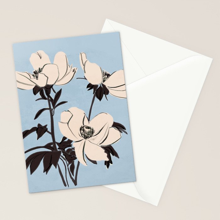 Modern Art Flowers 7 Stationery Card Gallery Image 2