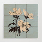 Modern Art Flowers 7 Wood Wall Art Gallery Image 1