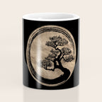 Enso Zen Circle and Bonsai Tree Gold Coffee Mug Gallery Image 4