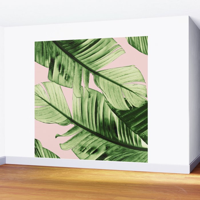 Tropical Blush Banana Leaves Dream #6 #decor #art #society6 Wall Mural Gallery Image 2