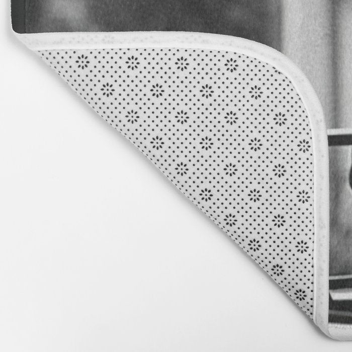 Head over heels stockings and lace high heel female model portrait black and white photograph - photography - photographs Bath Mat Gallery Image 2