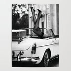Head over heels stockings and lace high heel female model portrait black and white photograph - photography - photographs Poster Gallery Image 4